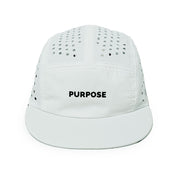 White 5-Panel Camper Cycling and Running Cap