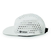 White 5-Panel Camper Cycling and Running Cap