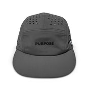 Grey 5-Panel Camper Cycling and Running Cap