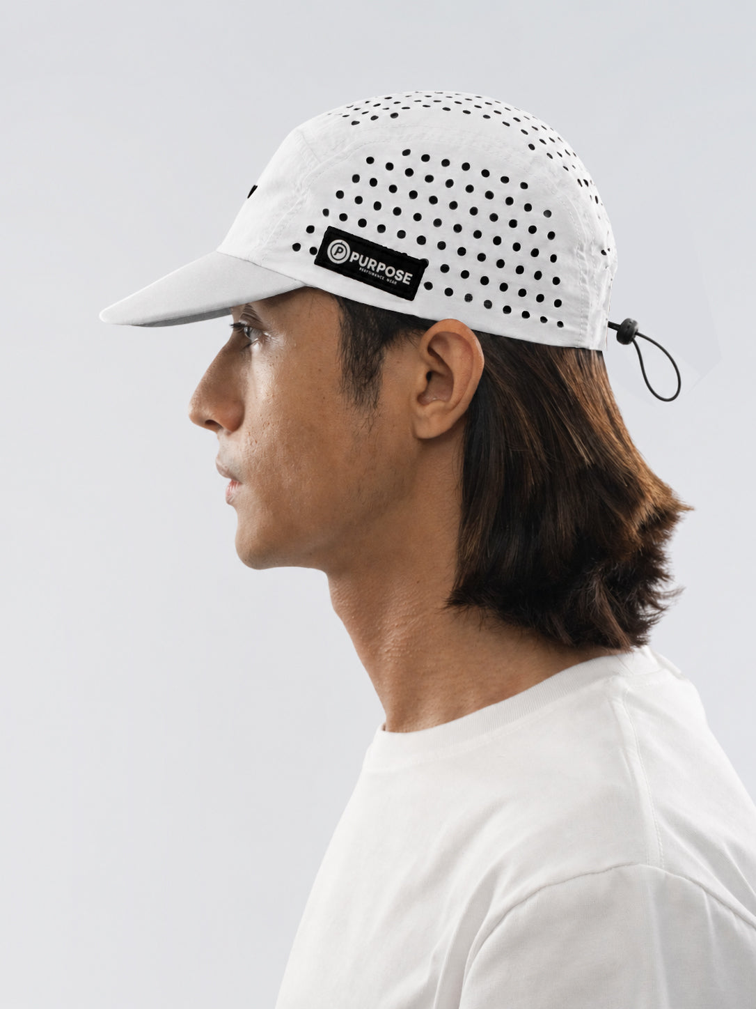 re:PURPOSE 5-Panel Cycling & Running Cap 100% Recycled (Arctic White)