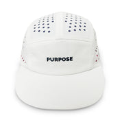 White 5-Panel Camper Cycling and Running Cap