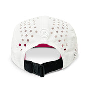 White 5-Panel Camper Cycling and Running Cap