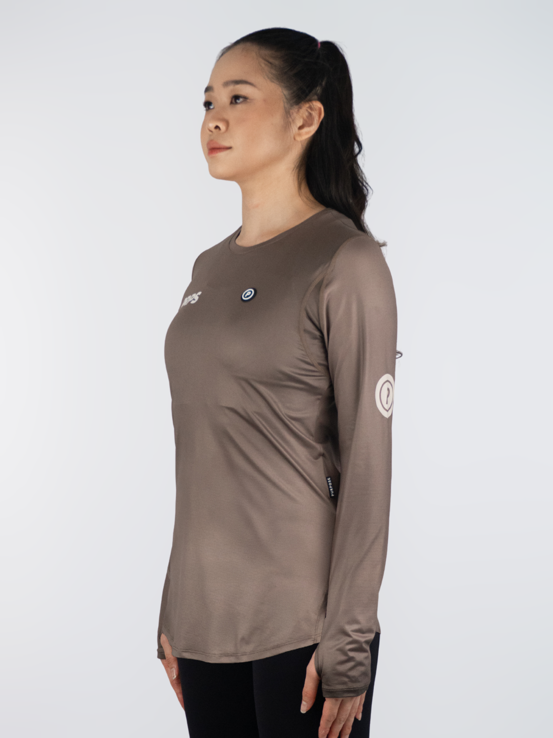 Women Hypermesh ELITE Long Sleeve Running T-Shirt LT (Terracotta Brown)