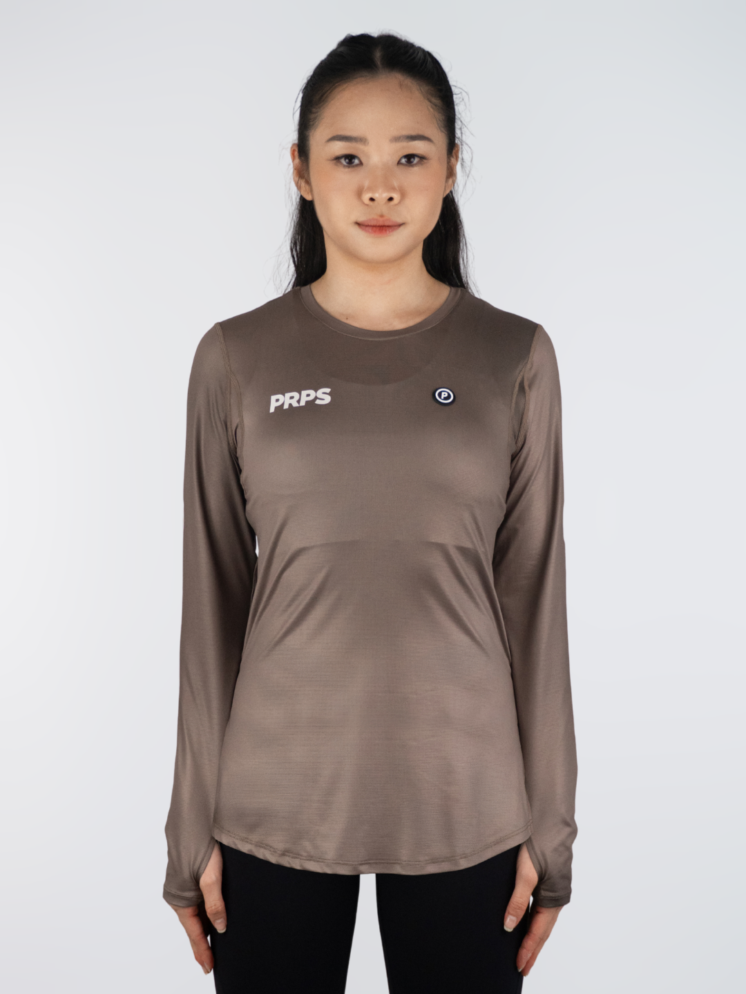 Women Hypermesh ELITE Long Sleeve Running T-Shirt LT (Terracotta Brown)