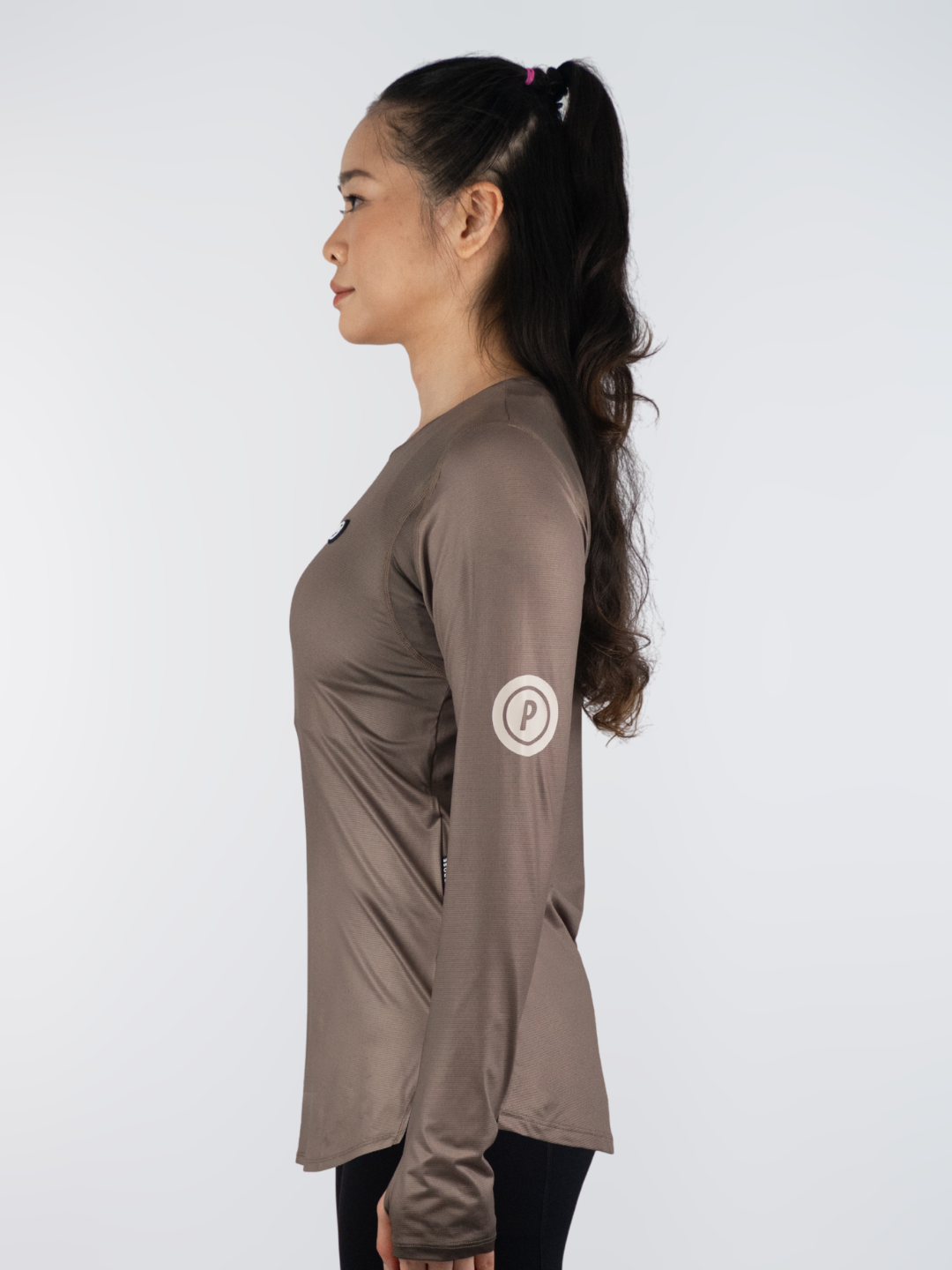 Women Hypermesh ELITE Long Sleeve Running T-Shirt LT (Terracotta Brown)