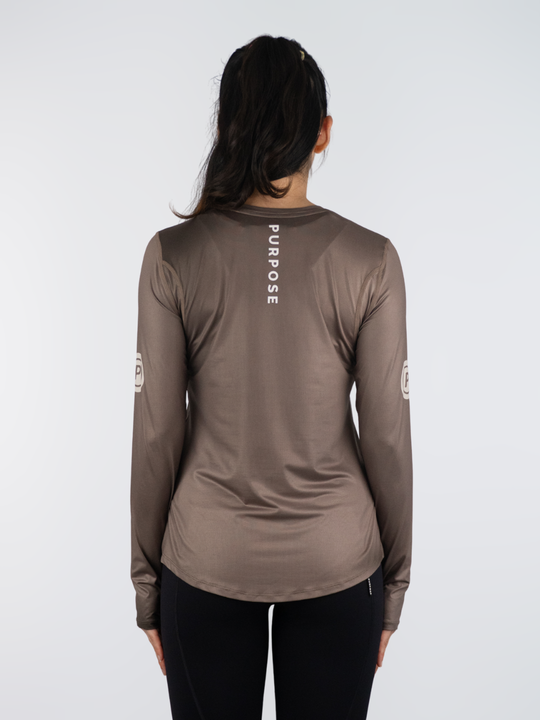 Women Hypermesh ELITE Long Sleeve Running T-Shirt (Terracotta Brown)