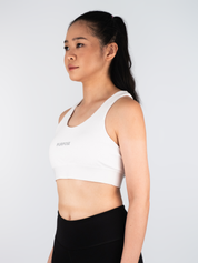 Women Performance Sports Bra (Arctic White)